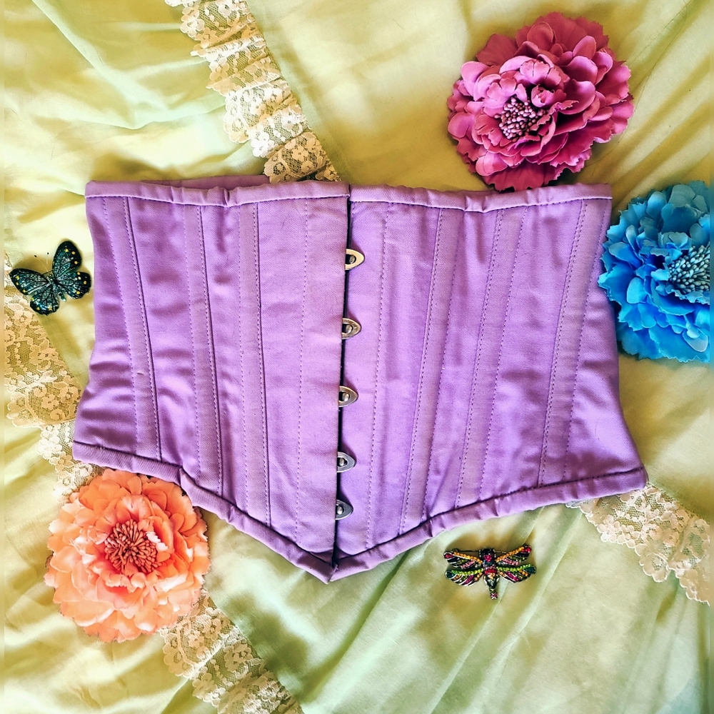 SOLD - 24" Lilac Cotton Underbust Orchard Corset CS201 Limited Edition Waspie
